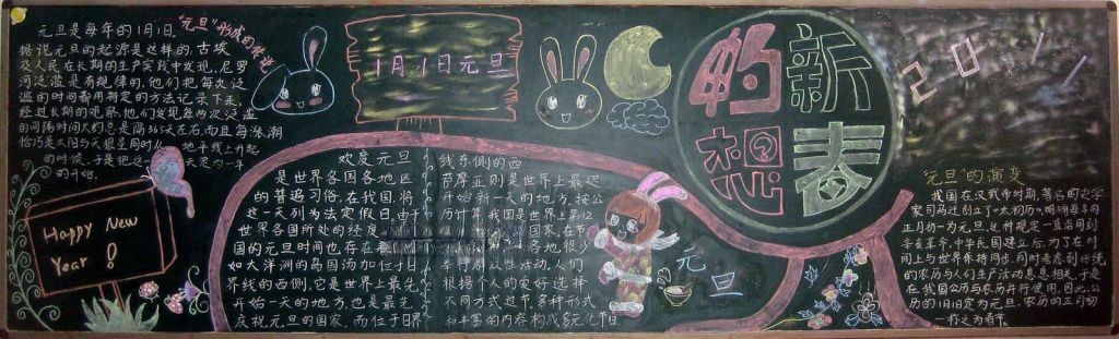2022元旦节精品黑板报
