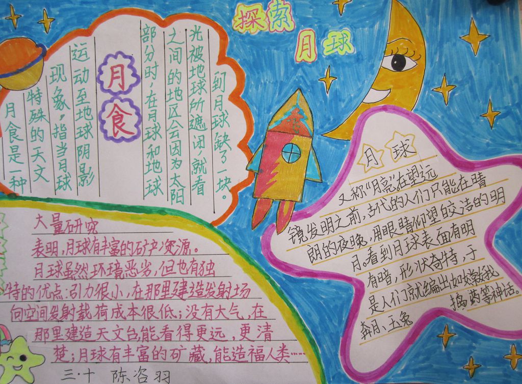 太阳和月亮的手抄报大全 太阳和月亮的手抄报大全