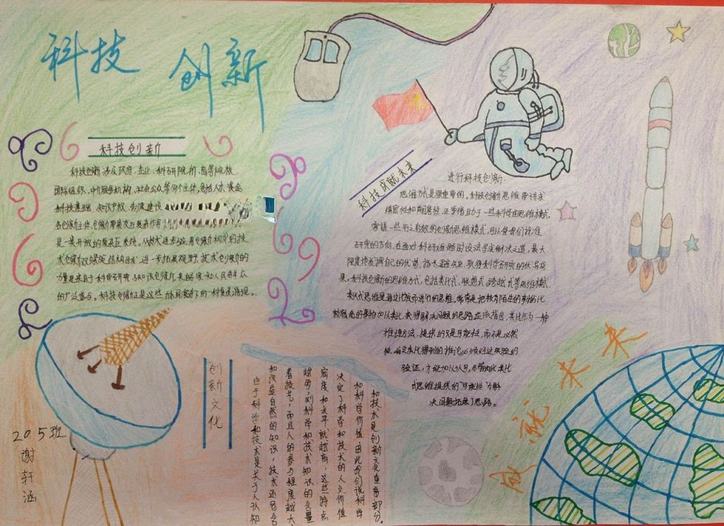 探索宇宙手抄报图片大全
