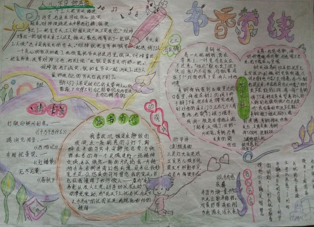 书香萦绕手抄报