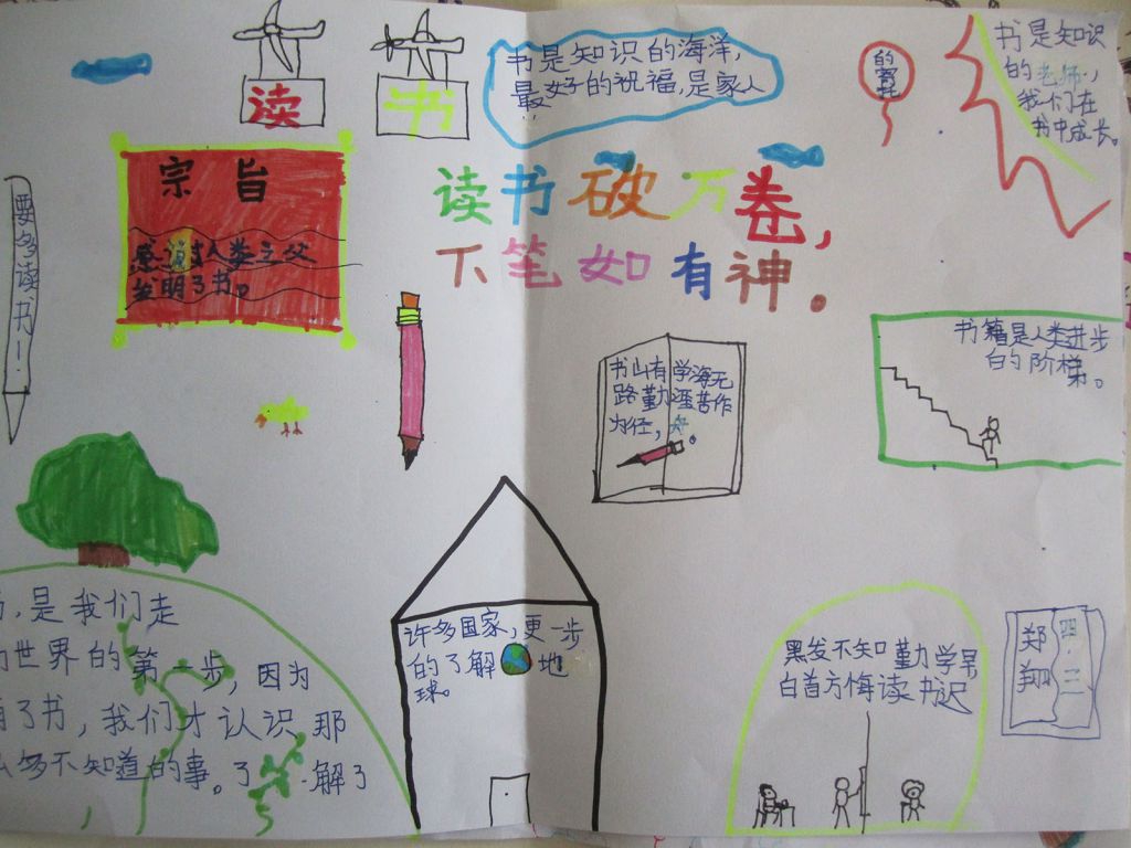 孩子们的暑期读书手抄报
