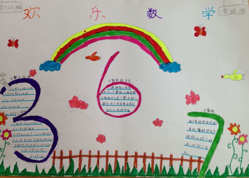 数学月精美手抄报作品展示 数学月精美手抄报作品展示