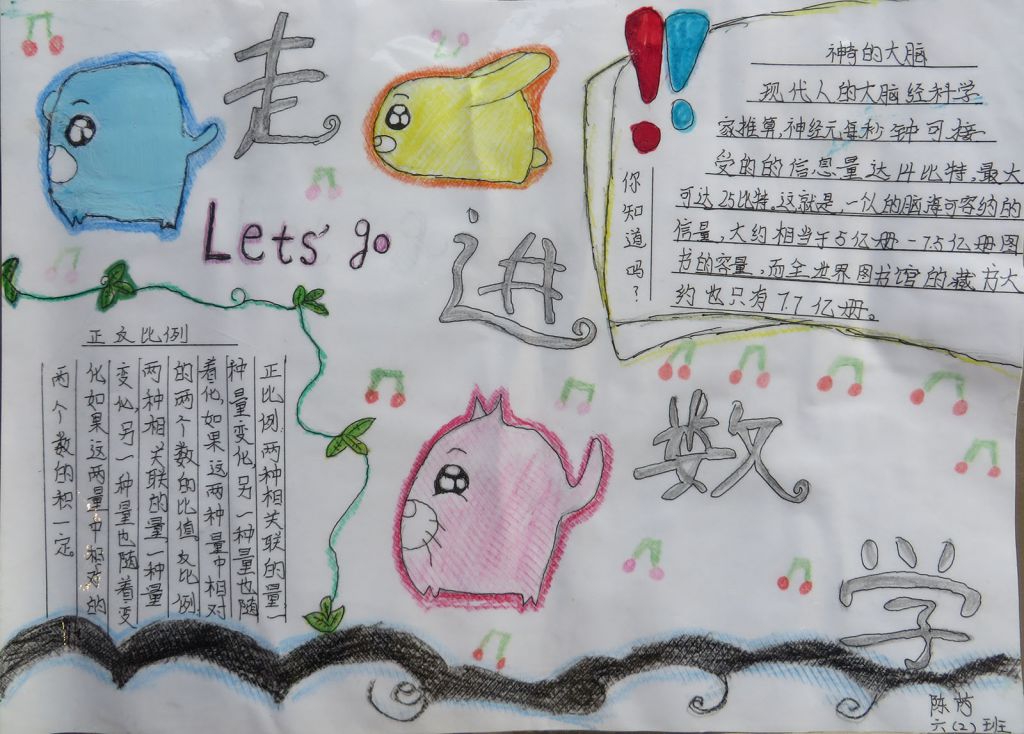 多彩数学手抄报图片大全