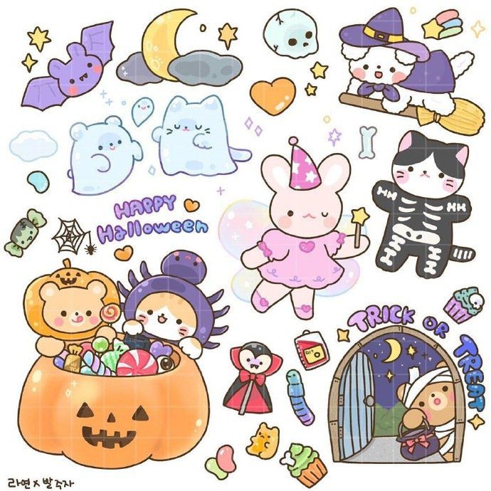 可爱的小动物简笔画素材，孩子做手抄报可以用上，快马住吧！