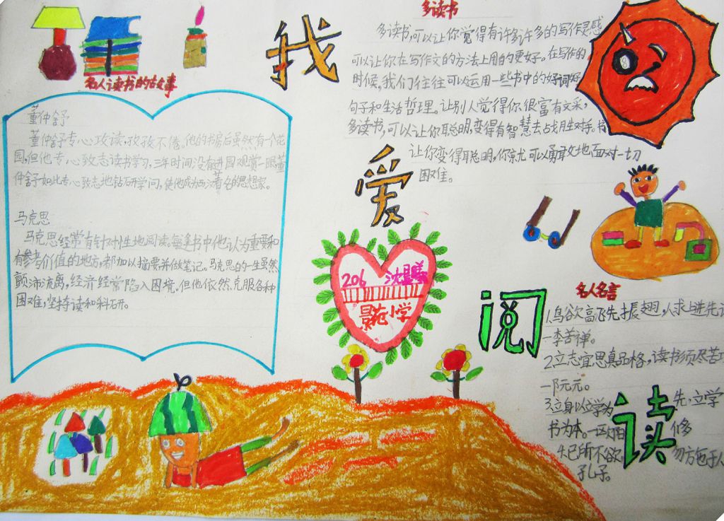 我读书我快乐手抄报图片大全(高清大图)