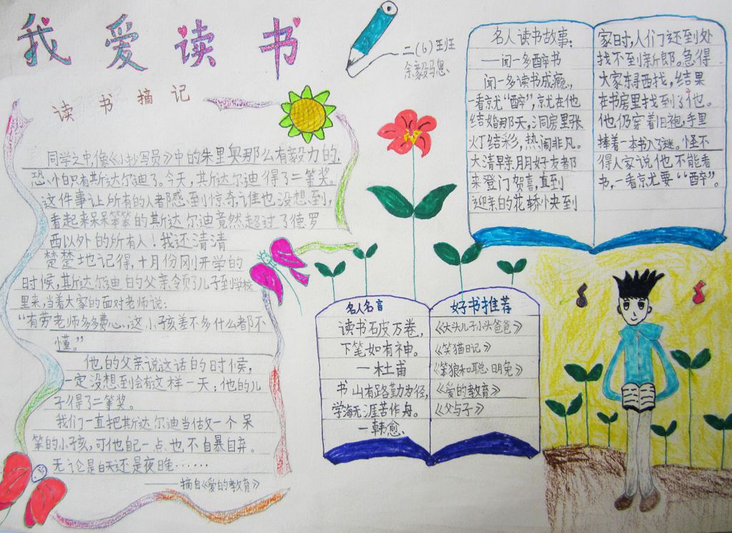 我读书我快乐手抄报图片大全(高清大图)