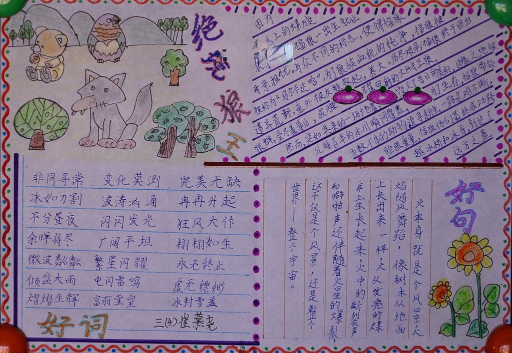 绝境狼王手抄报 绝境狼王手抄报