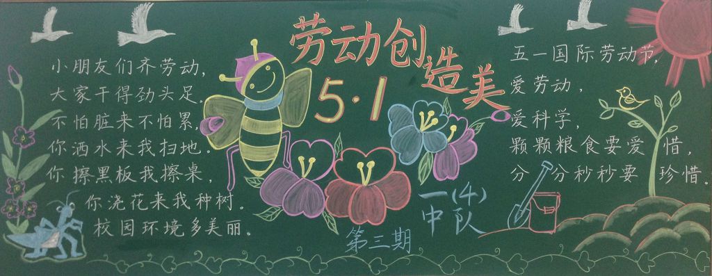劳动节黑板报简单又漂亮
