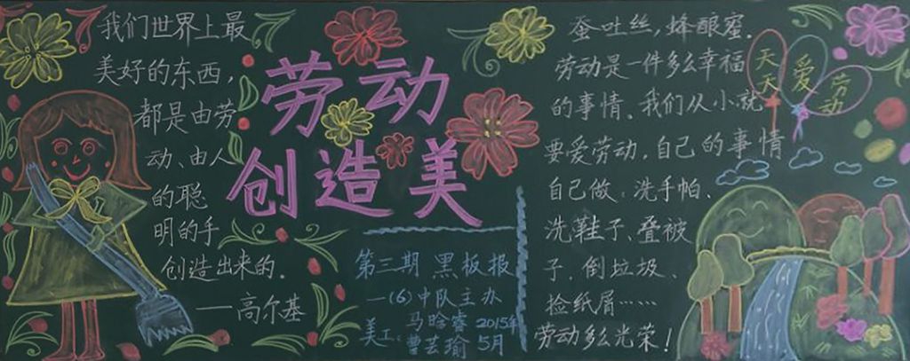 2022劳动节黑板报图片