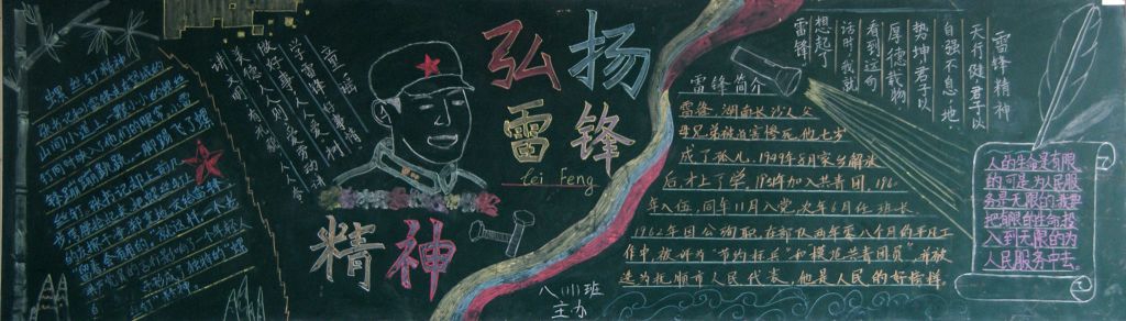 2022学习雷锋精神黑板报