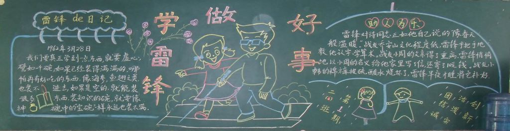 学雷锋树新风黑板报图片大全