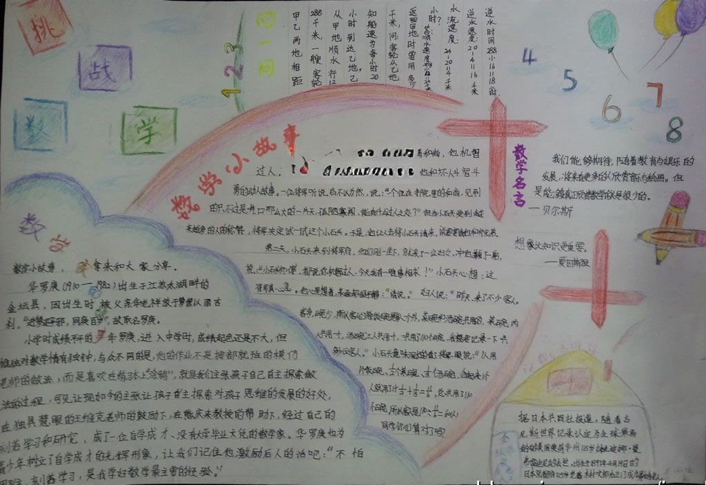 五年级数学第四单元手抄报