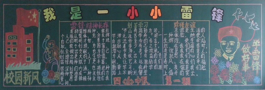 我是一小新雷锋黑板报
