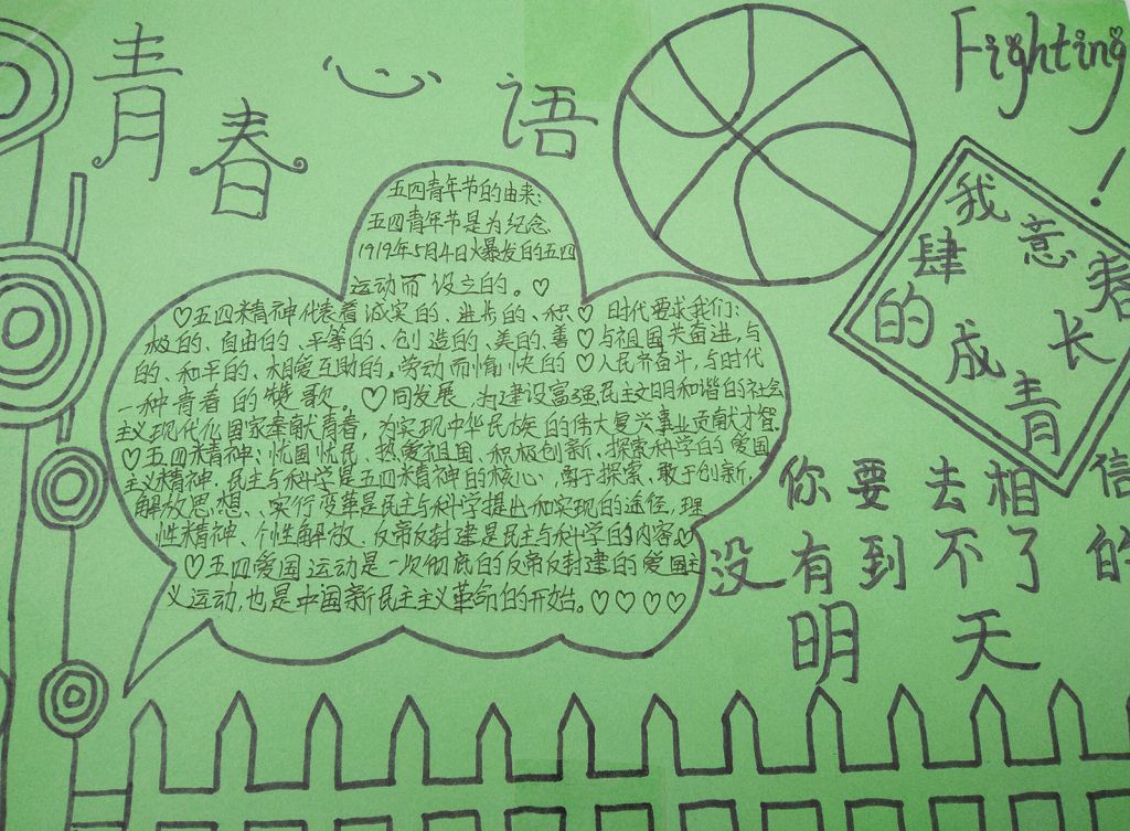 五四青年节主题手抄报大全（）