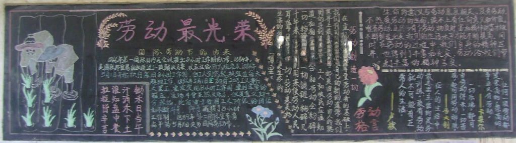 五一劳动节模板黑板报