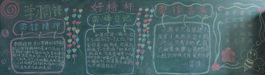 学雷锋精神做礼仪少年黑板报