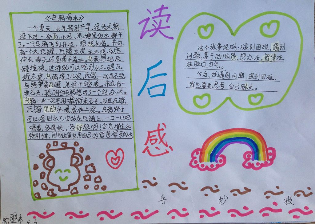 优秀读后感手抄报模板