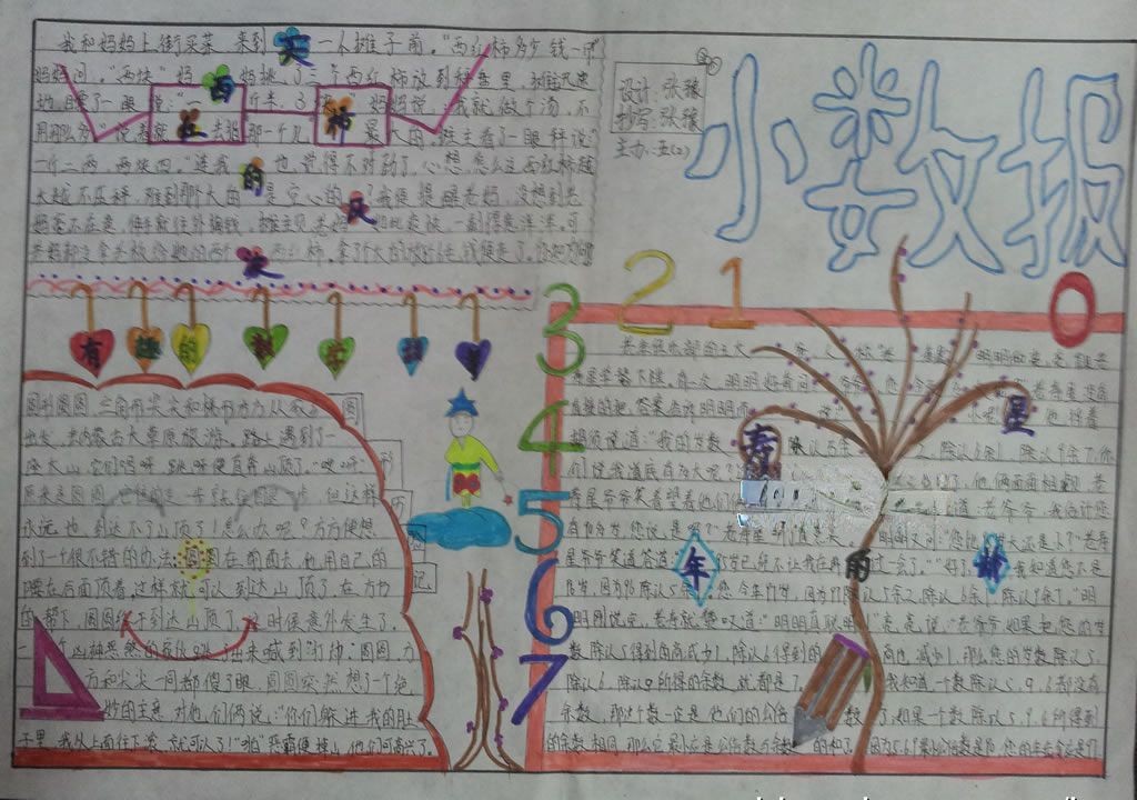 五年级数学第四单元手抄报