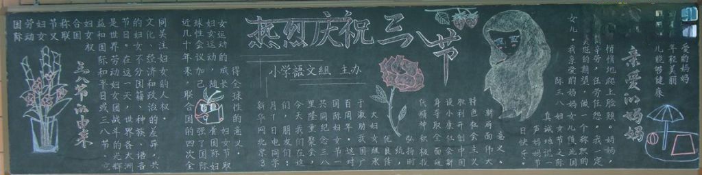 热烈庆祝三八节黑板报图片
