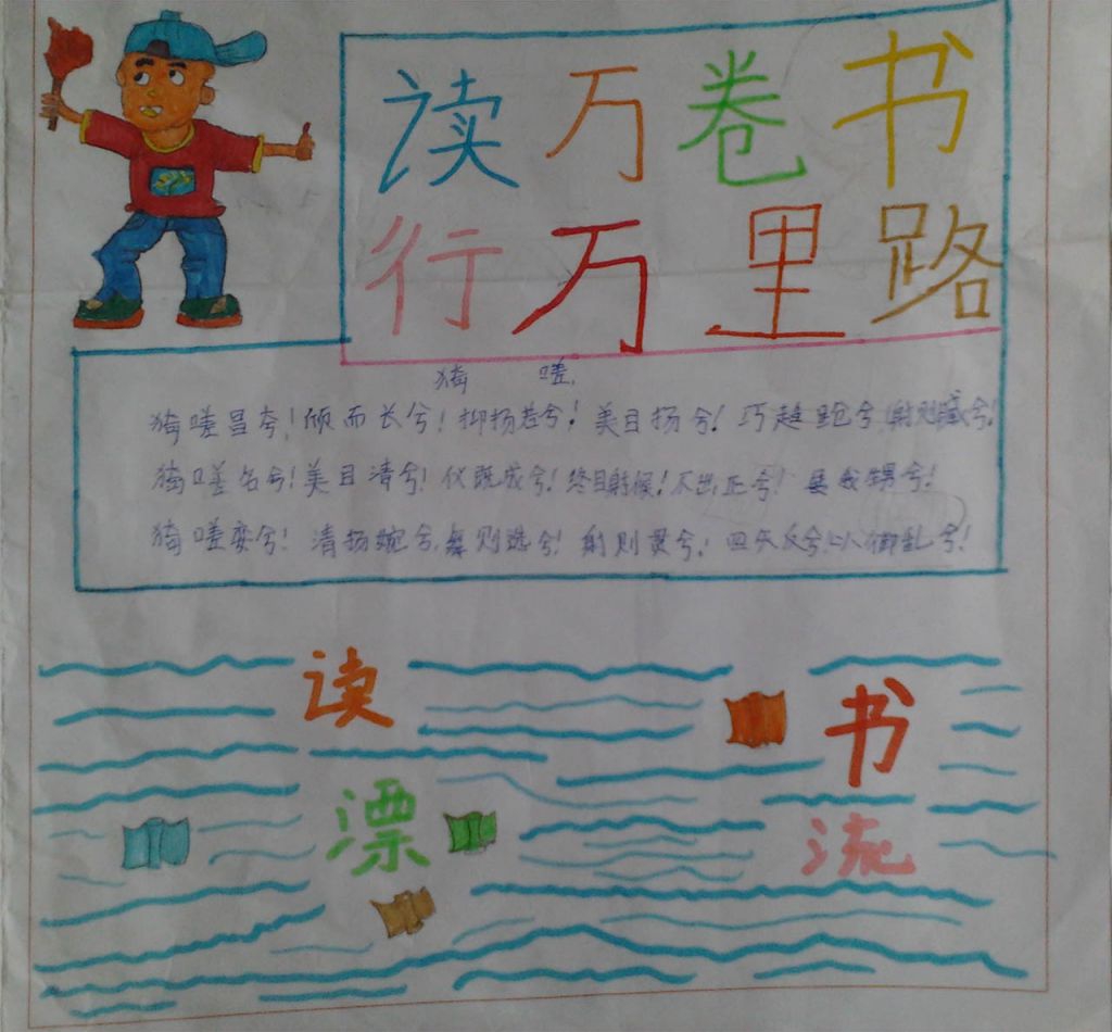 书香飘逸手抄报图片