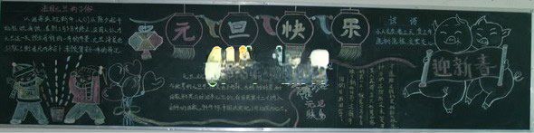 元旦节黑板报作品欣赏