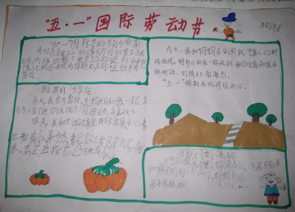 五一手抄报内容