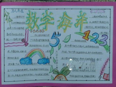小学五年级数学手抄报