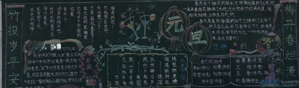 2022元旦节黑板报