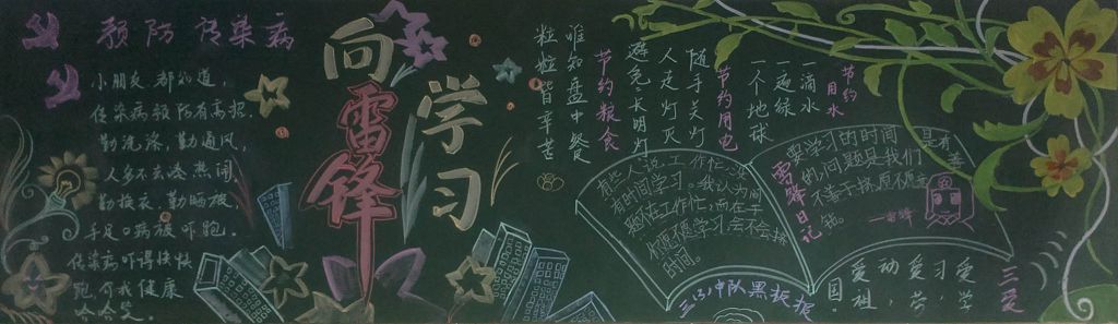 向雷锋学习黑板报图片大全