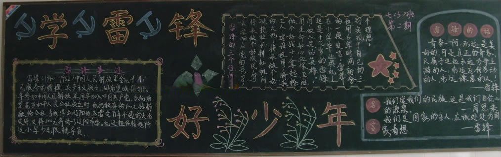 学雷锋黑板报高清大图荟萃