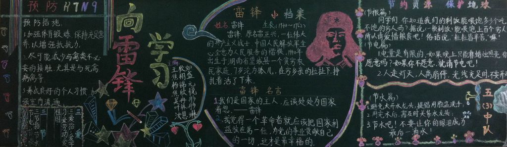 向雷锋学习黑板报图片大全
