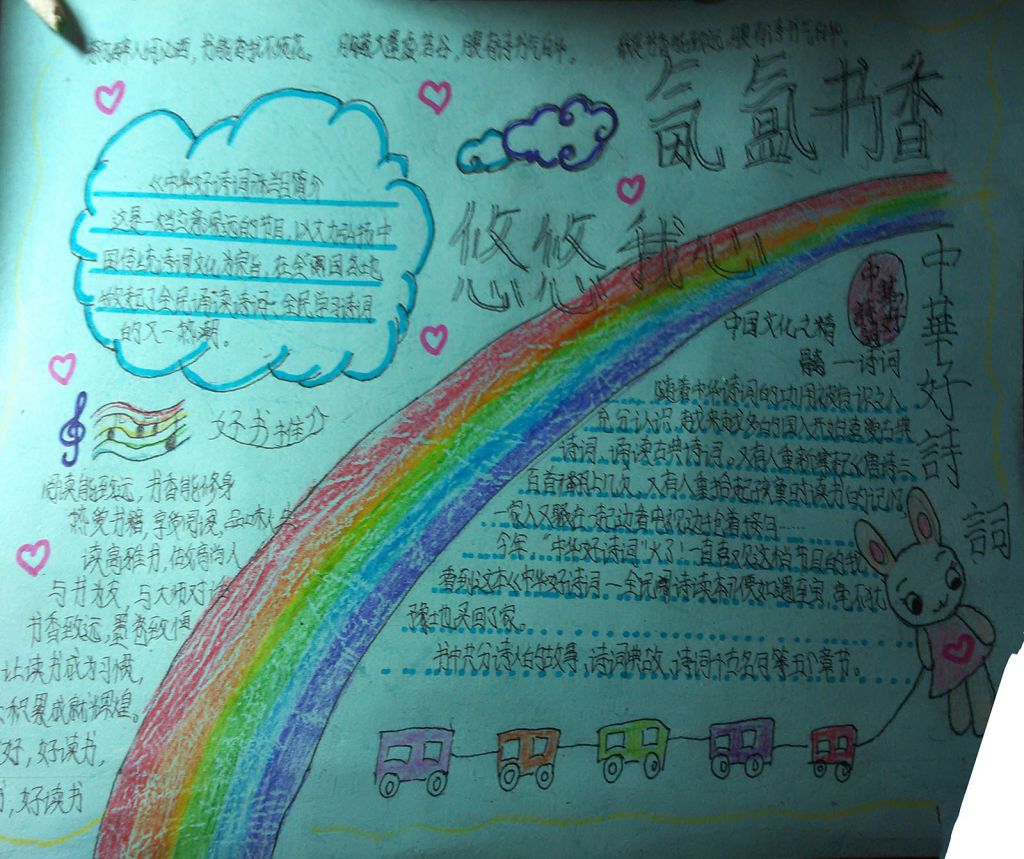 氤氲书香，悠悠我心手抄报