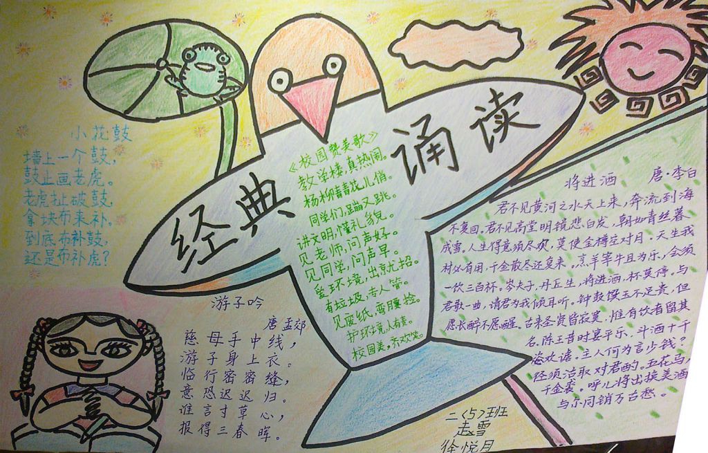 品国学经典手抄报图片
