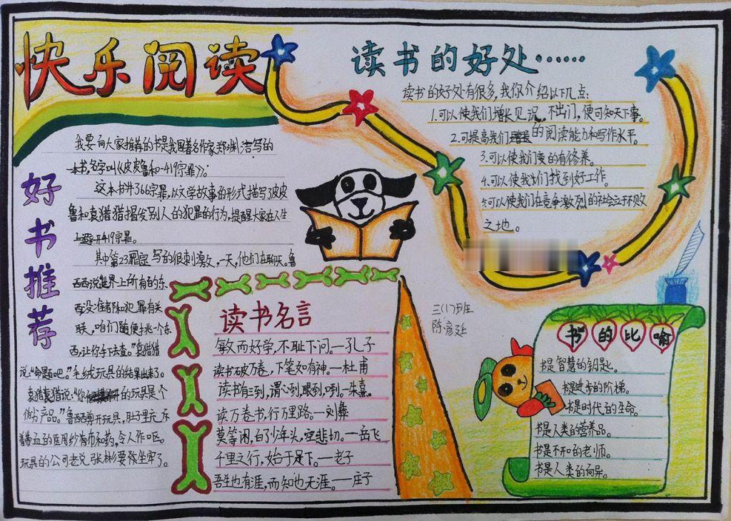 阳光阅读手抄报图片大全