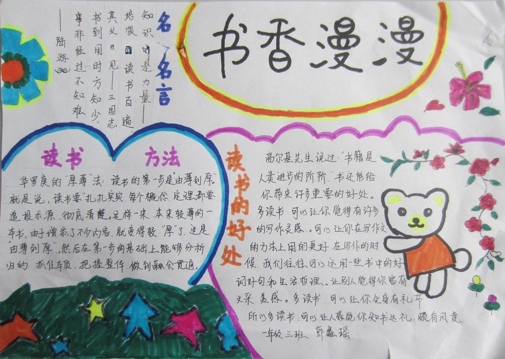 一年级读书手抄报图片大全