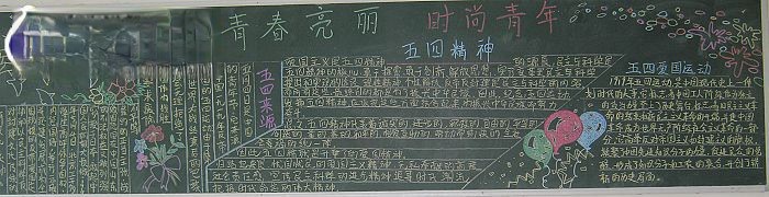 青春亮丽 时尚青年黑板报作品