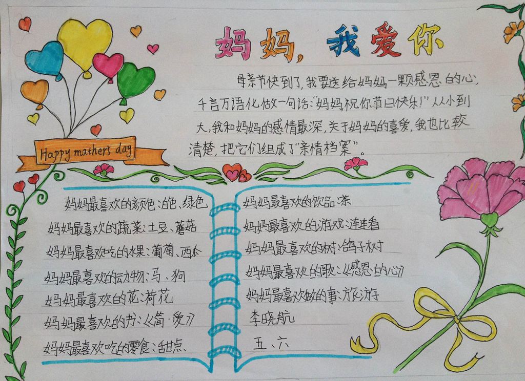 2022母亲节手抄报大全