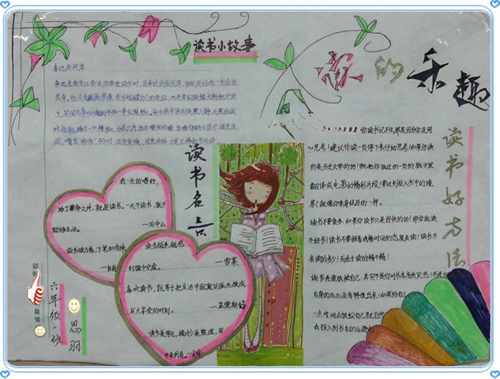 阅读的乐趣手抄报大全