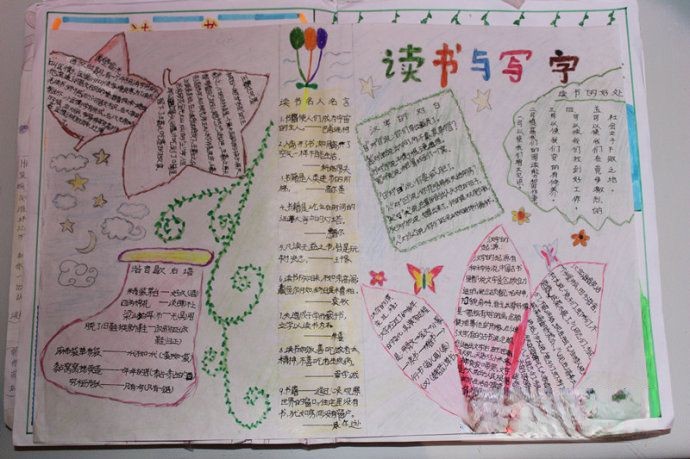 读书与写字手抄报
