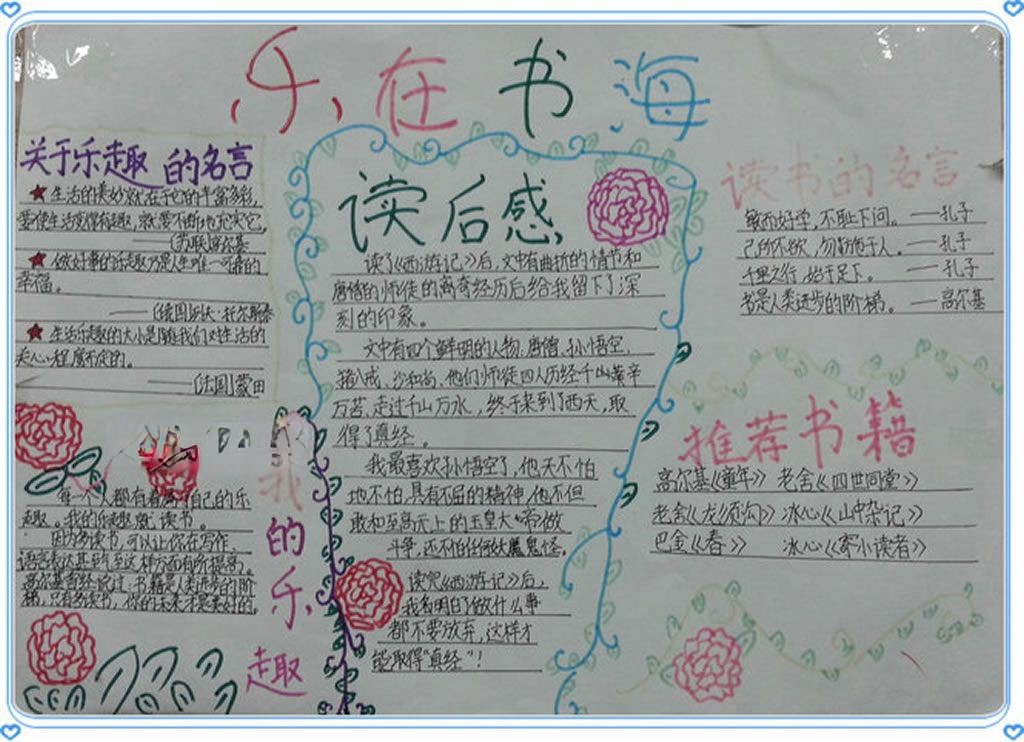 阅读的乐趣手抄报大全