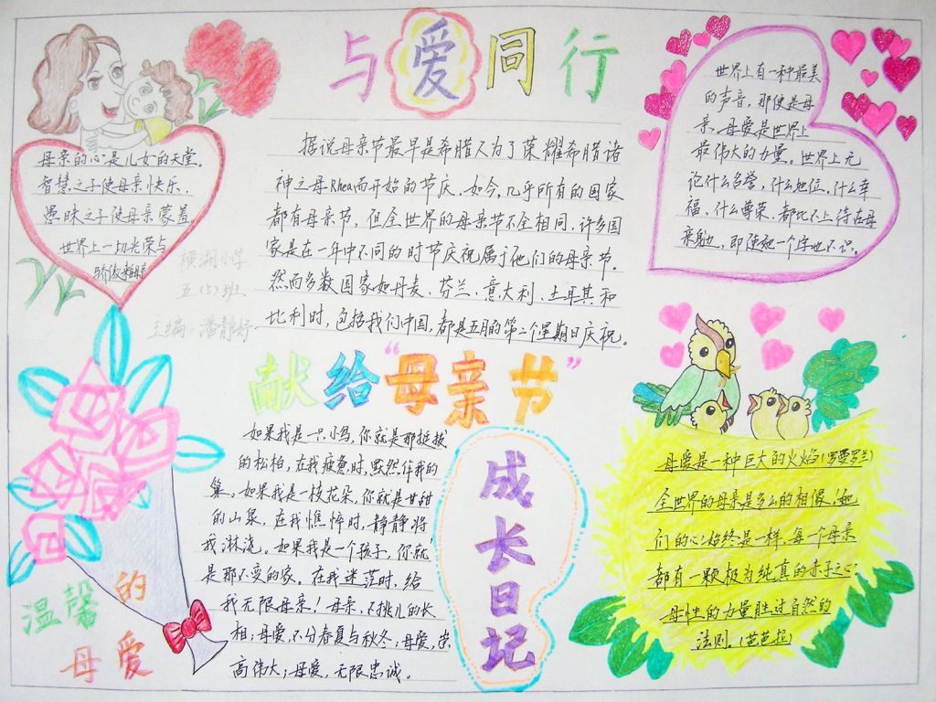 5月8日母亲节手抄报图片