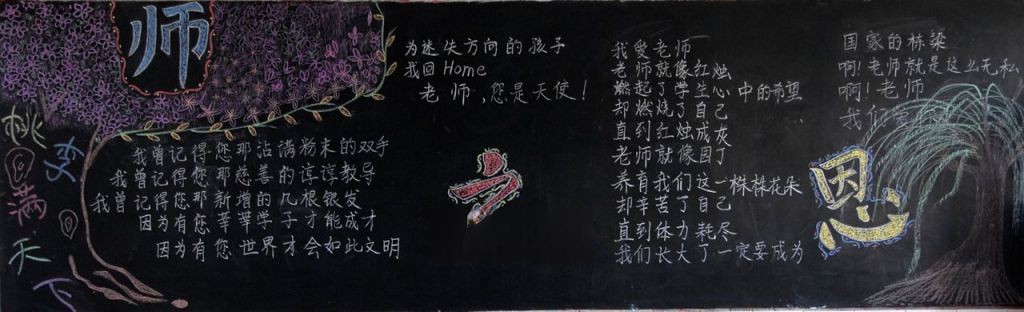 师之恩黑板报参考图