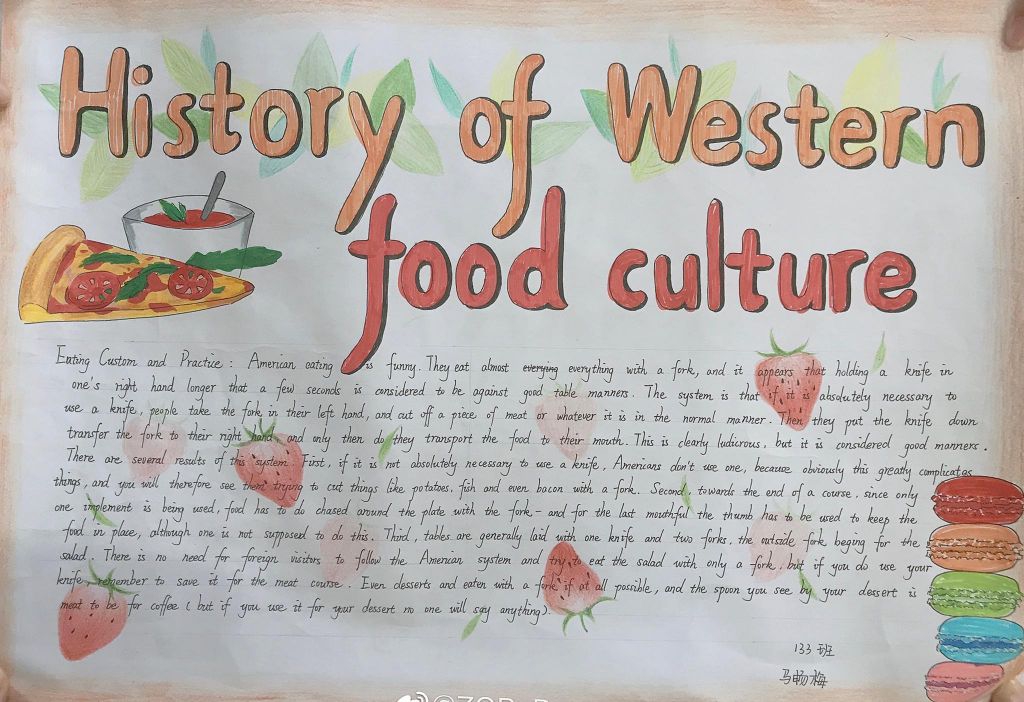 英美国家文化手抄报，初中生的水平就是高