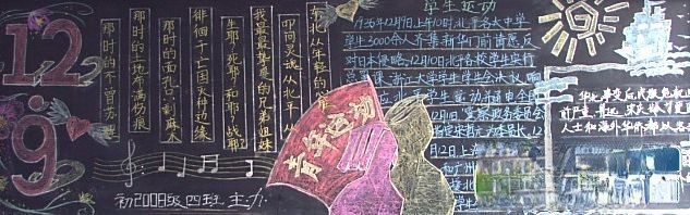 12.9青年运动黑板报