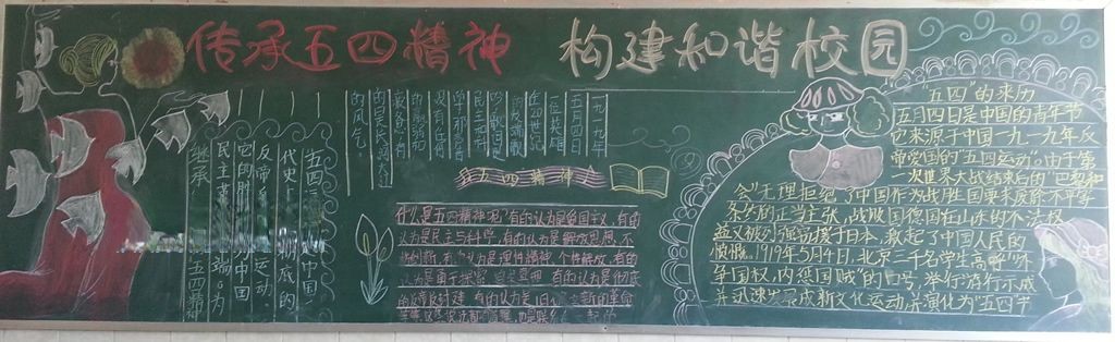 传承五四精神黑板报 传承五四精神黑板报