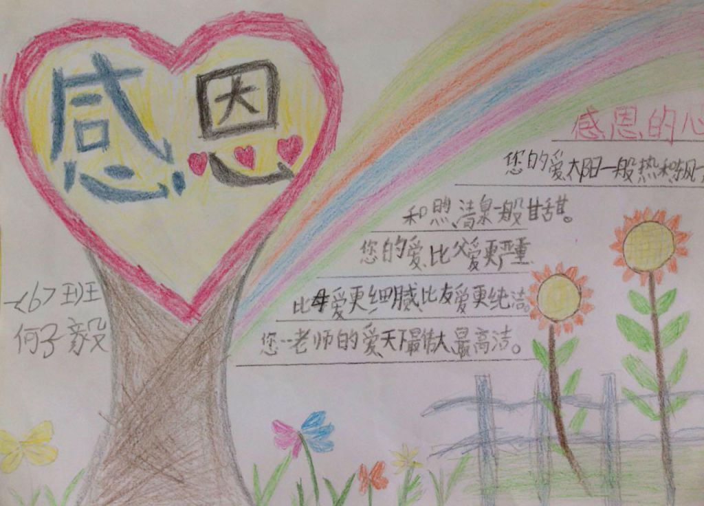 感恩生命孝敬父母手抄报