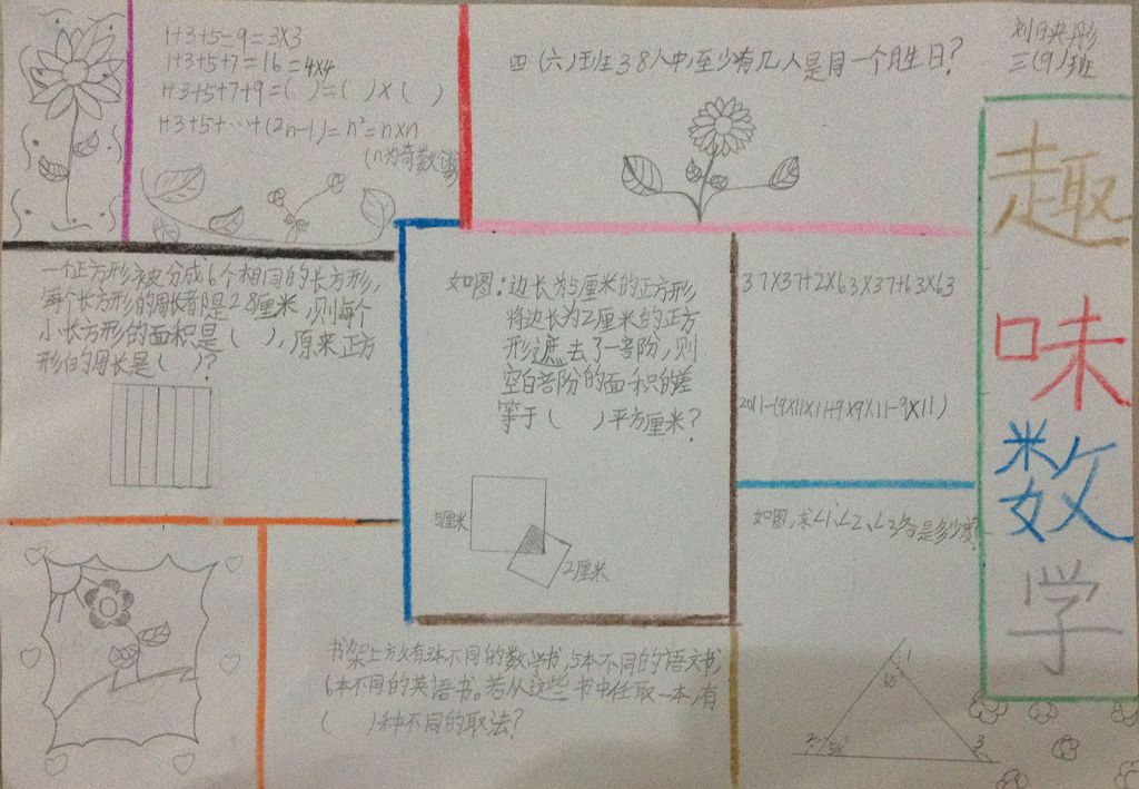 趣味数学手抄报图片