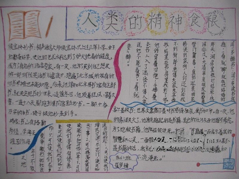人类的精神食粮手抄报