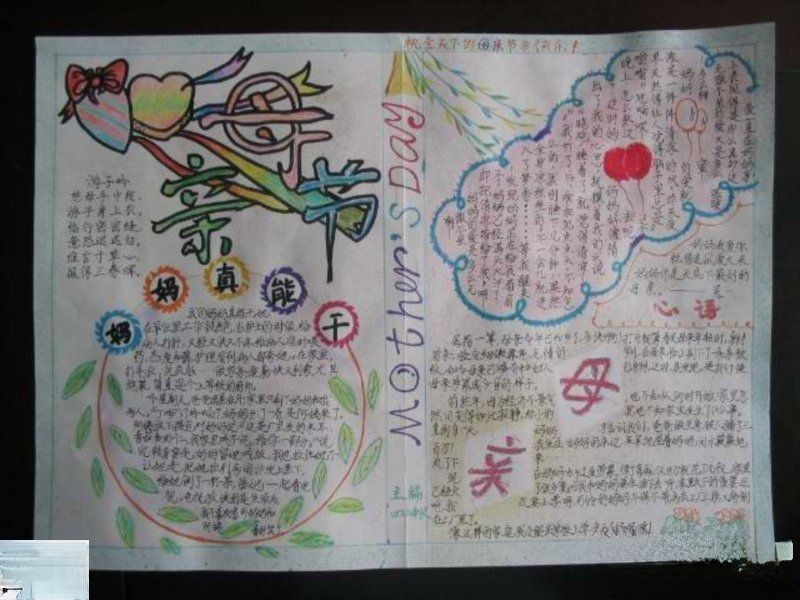 小学生庆祝5.10中国母亲节手抄报 小学生庆祝5.10中国母亲节手抄报