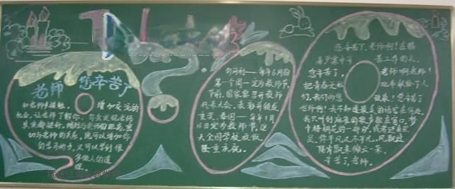迎接教师节的黑板报